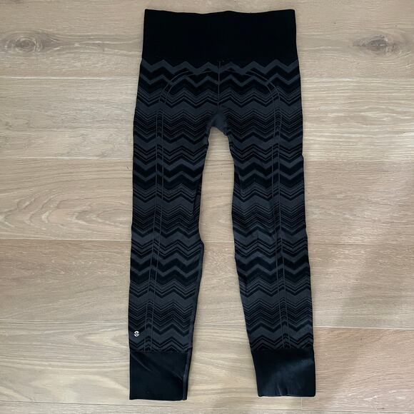 Lululemon Ebb To Street Leggings Heathered Slate Chevron 4 - Picture 6 of 8